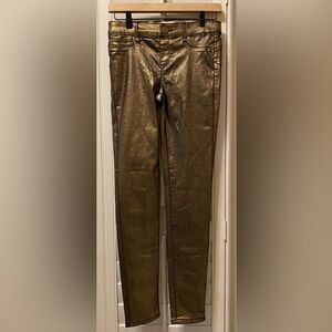 Juicy Couture Women's Rose Gold Mid Rise Pull On‎ Jeggings Size 2